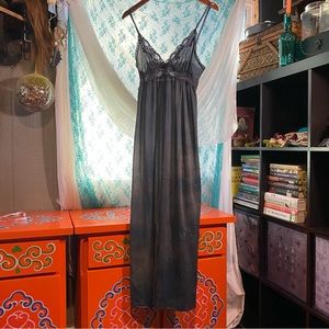 Vintage Noir Slip Dress – Spell-Cast Silk & Lace
